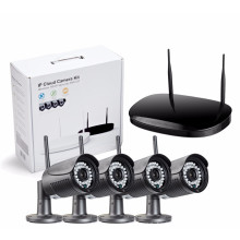 Kit NVR sans fil pour système de caméra de vidéosurveillance H.264 4CH 960P Wifi Bullet Digital IP Security